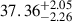 $ 37.36^{+2.05}_{-2.26} $
