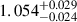 $ 1.054^{+0.029}_{-0.024} $