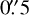 Mathematical equation: $\[5^{\prime \prime}_\cdot 0\]$