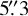 Mathematical equation: $\[5^{\prime \prime}_\cdot 3\]$