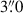 Mathematical equation: $ 3{{\overset{\prime\prime}{.}}}0 $