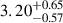$ 3.20^{+0.65}_{-0.57} $