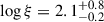 Mathematical equation: $ \log \xi = 2.1^{+0.8}_{-0.2} $