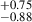 $ _{-0.88}^{+0.75} $