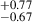 $ _{-0.67}^{+0.77} $