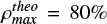 Mathematical equation: $\rho _{\max }^{theo} = 80\% $