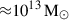 Mathematical equation: $ {\approx}10^{13}\,{\mathrm{M}_{\odot}} $