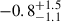 $ -0.8^{+1.5}_{-1.1} $