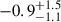 $ -0.9^{+1.5}_{-1.1} $