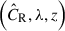 Mathematical equation: $ \left(\hat{C}_{\mathrm{R}}, {\lambda}, {z}\right) $