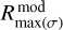 Mathematical equation: $\[R_{\text {max}(\sigma)}^{\text {mod}}\]$