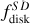 $\[f_{\text {disk}}^{S ~D}\]$