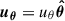 Mathematical equation: $ \boldsymbol{u_{{\theta}}}=u_{\mathrm{\theta}}\boldsymbol{\hat{\theta}} $