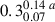$ 0.3^{0.14}_{0.07}\,^a $