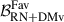 $ \mathcal{B}^\mathrm{{Fav}}_\mathrm{{RN+DMv}} $