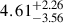 $ {4.61}^{+2.26}_{-3.56} $