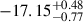 $ {-17.15}^{+0.48}_{-0.77} $