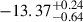 $ {-13.37}^{+0.24}_{-0.64} $