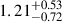 $ {1.21}^{+0.53}_{-0.72} $