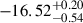 $ {-16.52}^{+0.20}_{-0.54} $