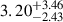$ {3.20}^{+3.46}_{-2.43} $