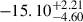 $ {-15.10}^{+2.21}_{-4.60} $
