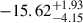 $ {-15.62}^{+1.93}_{-4.15} $