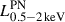 $ L^{\mathrm{PN}}_{0.5{-}2\,\mathrm{keV}} $
