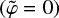 Mathematical equation: $\[(\tilde{\varphi}=0)\]$