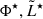 Mathematical equation: $ \Phi^\star, \tilde{L}^\star $