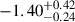 $ -1.40^{+0.42}_{-0.24} $