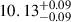 $ 10.13^{+0.09}_{-0.09} $