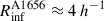 Mathematical equation: $ R_{\mathrm{inf}}^{\mathrm{A1656}} \approx 4\,h^{-1} $