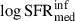 $ \log \mathrm{SFR}_{\mathrm{med}}^{\mathrm{inf}} $