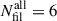 Mathematical equation: $ N_{\mathrm{fil}}^{\mathrm{all}} = 6 $