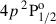 Mathematical equation: $ 4p\,^2\mathrm{P}^{\mathrm{o}}_{1/2} $