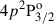 Mathematical equation: $ 4p^{2} \mathrm{P}^{\mathrm{o}}_{3/2} $