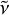 Mathematical equation: ${\tilde v}$