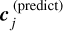 Mathematical equation: $\vec{c}^{\text{ (predict)}}_j$