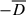 Mathematical equation: $ -\overline{D} $