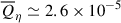 Mathematical equation: $ \overline{Q}_\eta \simeq 2.6 \times 10^{-5} $