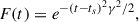 Mathematical equation: $$ \begin{aligned} F(t) = e^{-(t-t_s)^2\gamma ^2/2}, \end{aligned} $$