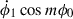Mathematical equation: $ \dot{\phi}_1 \cos{m\phi_0} $