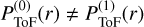 Mathematical equation: $\[P_{\mathrm{ToF}}^{(0)}(r) \neq P_{\mathrm{ToF}}^{(1)}(r)\]$