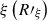 Mathematical equation: $ \xi\left(R\prime_{\xi}\right) $
