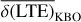 Mathematical equation: ${\overline {\delta ({\rm{LTE}})} _{{\rm{KBO}}}}$