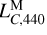 Mathematical equation: $L_{C,440}^{\rm{M}}$