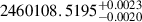 $ 2460108.5195_{-0.0020}^{+0.0023} $