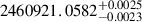 $ 2460921.0582_{-0.0023}^{+0.0025} $