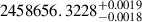 $ 2458656.3228_{-0.0018}^{+0.0019} $
